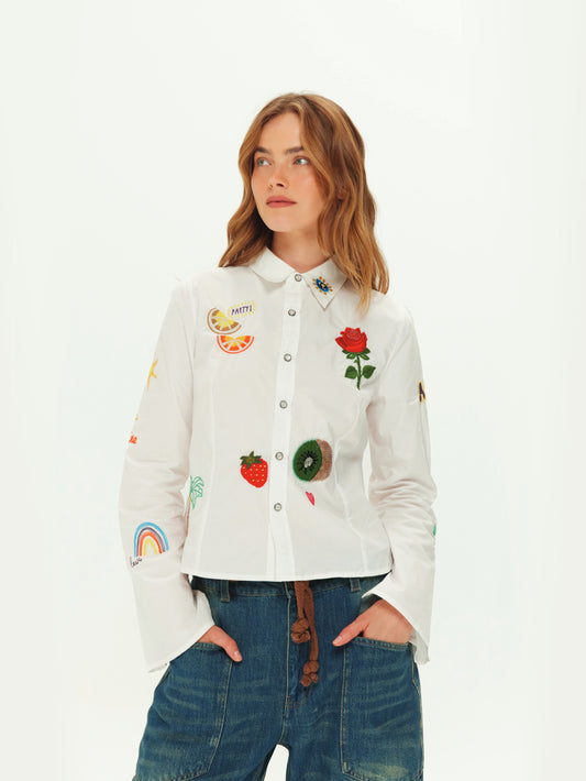 Rona Slim Fit Embroidered