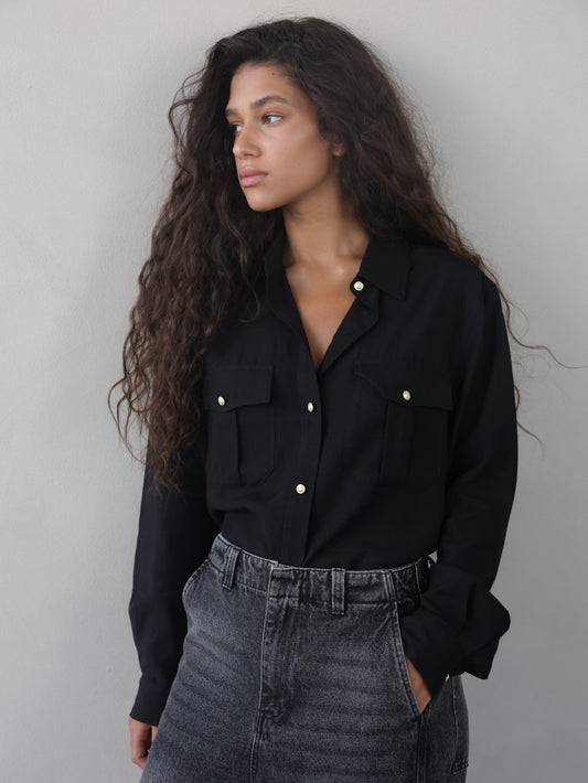Men's Shirt with Gold Buttons