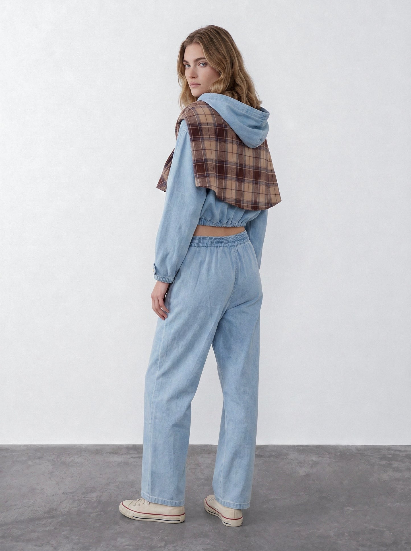 Button-down plaid shirt
