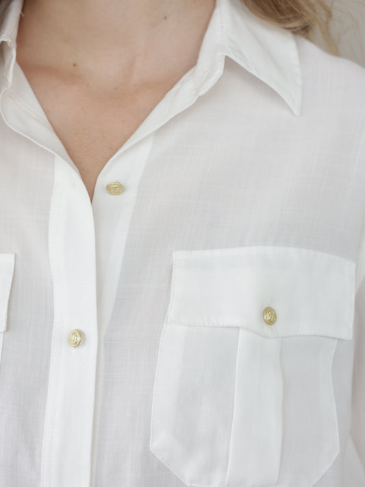 Men's Shirt with Gold Buttons