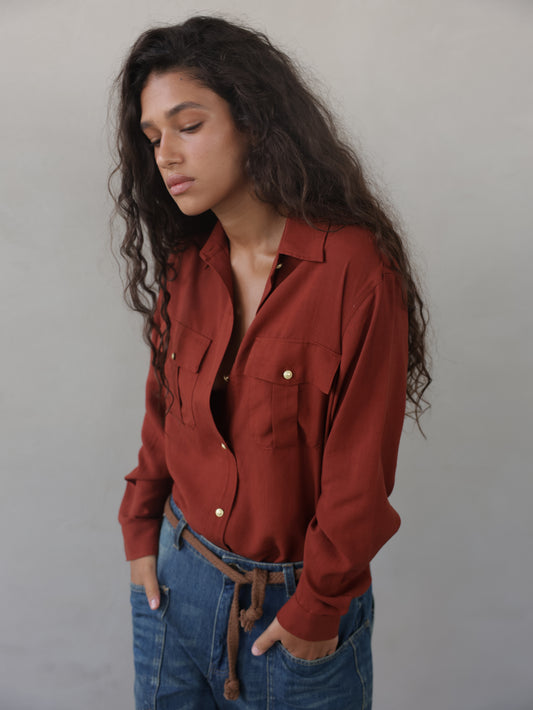 Men's Shirt with Gold Buttons