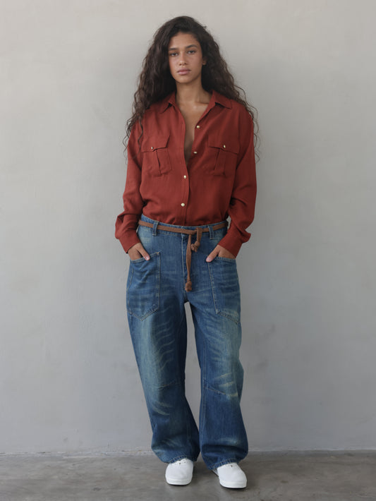 Men's Shirt with Gold Buttons