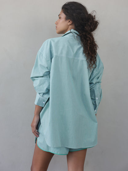 Embroidered Striped Men's Shirt