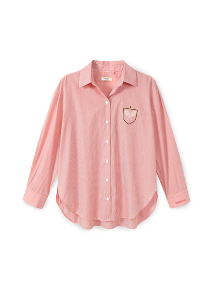 Embroidered Striped Men's Shirt