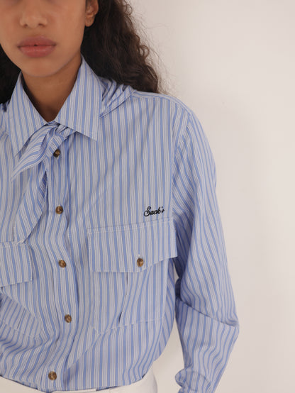 Button-down shirt with handkerchief