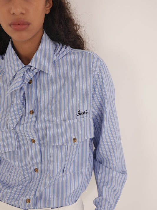 Button-down shirt with handkerchief