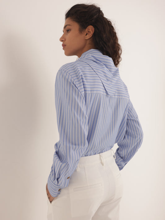 Button-down shirt with handkerchief