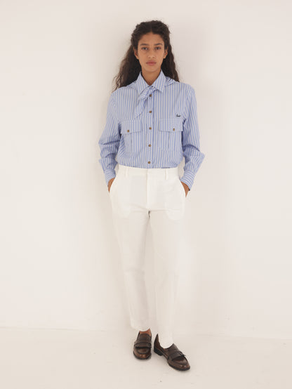 Button-down shirt with handkerchief