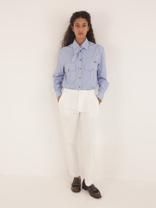 Button-down shirt with handkerchief