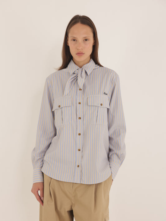 Button-down shirt with handkerchief