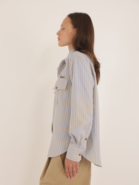 Button-down shirt with handkerchief