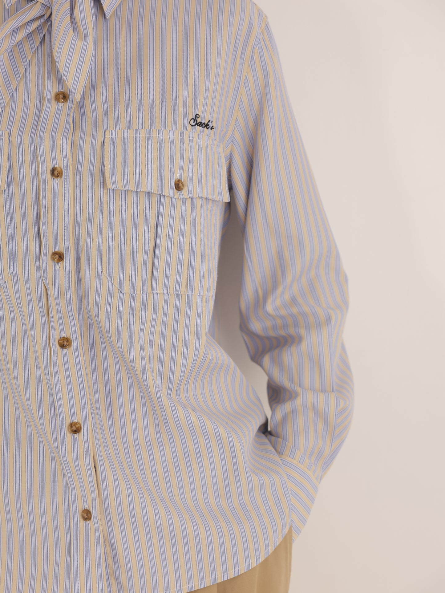 Button-down shirt with handkerchief
