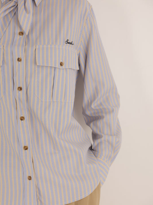 Button-down shirt with handkerchief