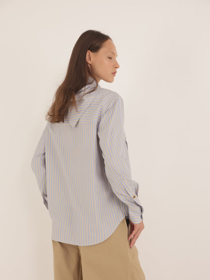 Button-down shirt with handkerchief