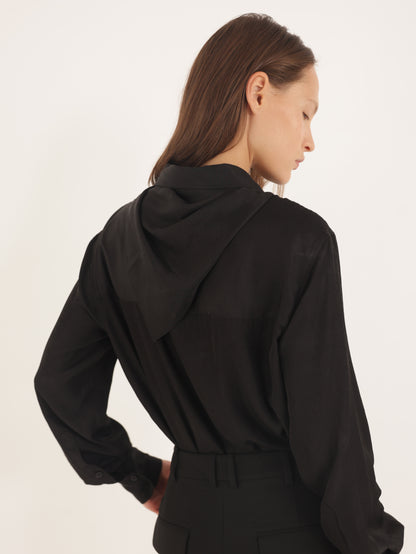 Button-down shirt with handkerchief