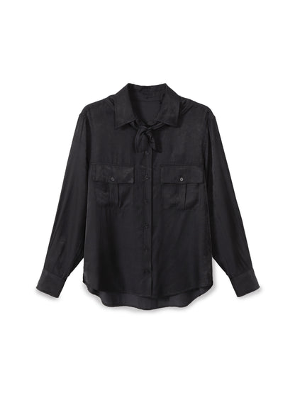 Button-down shirt with handkerchief