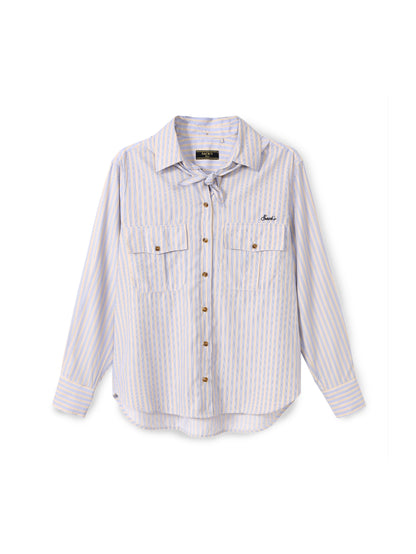 Button-down shirt with handkerchief