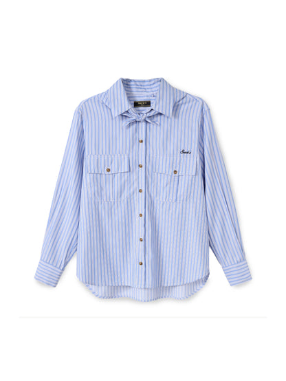 Button-down shirt with handkerchief