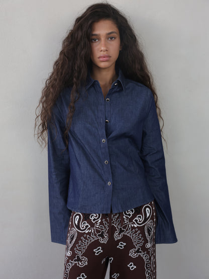 Denim Button-Down Shirt