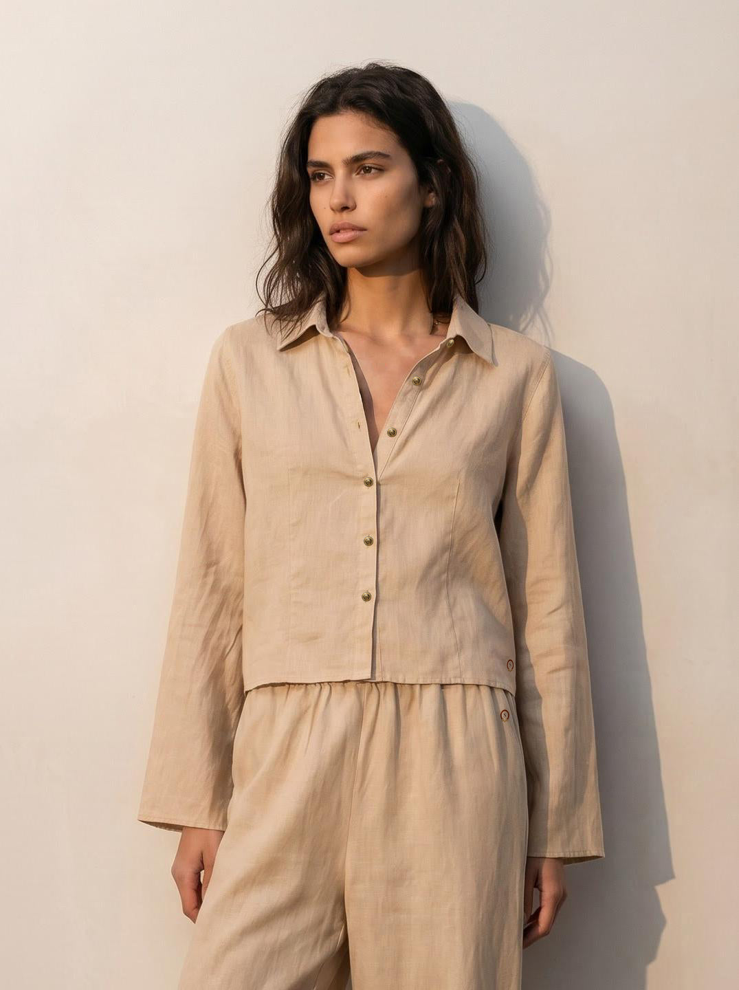 Linen button-down shirt