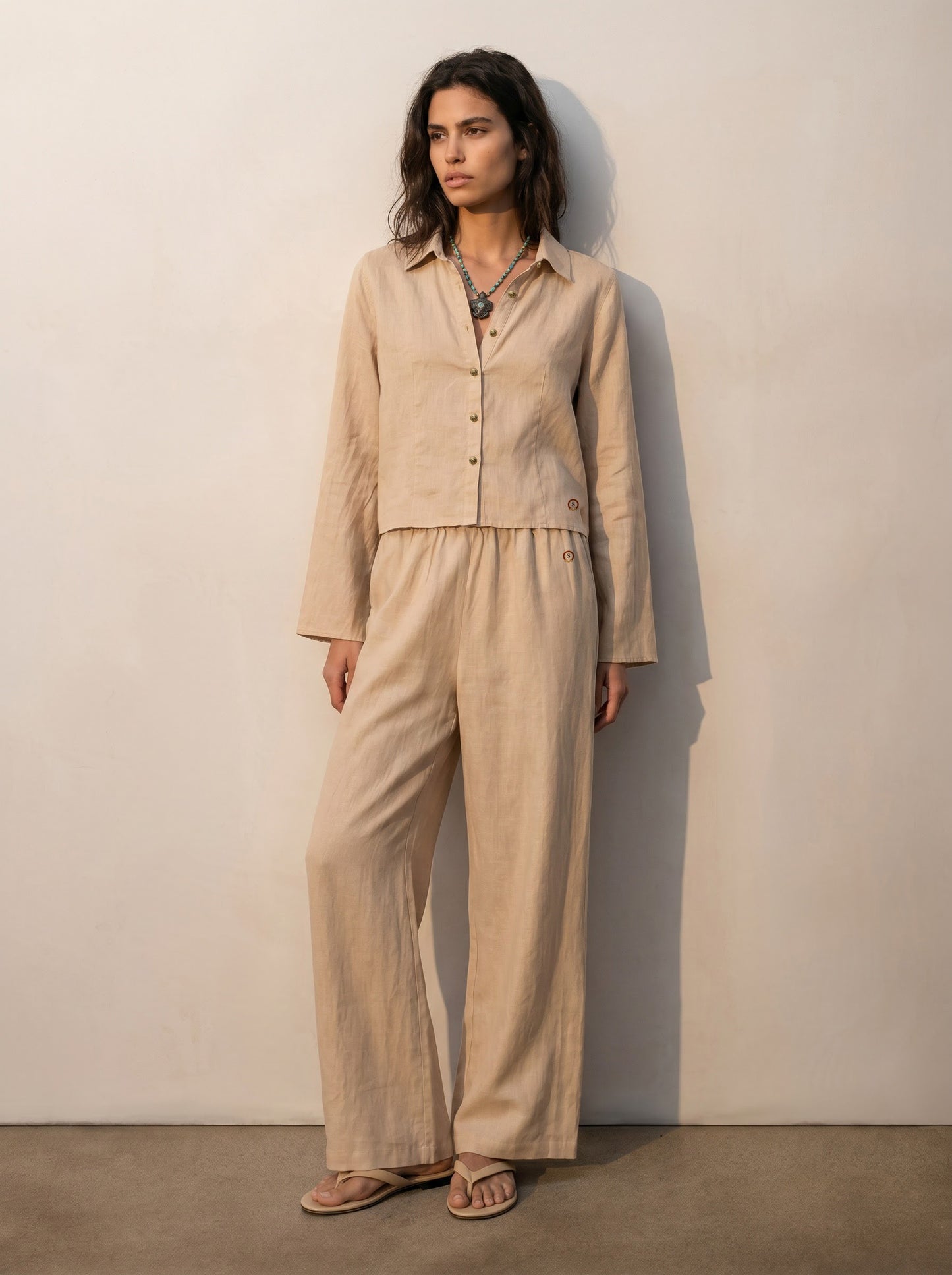 Linen button-down shirt