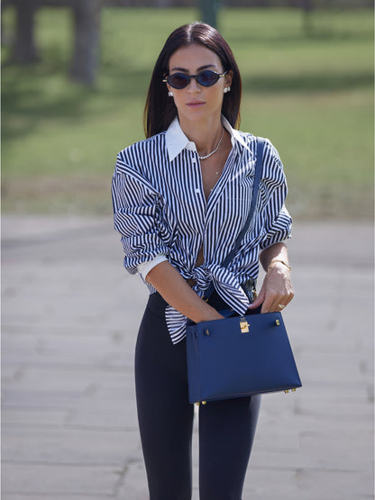 חולצה גברית מכופתרת פסים