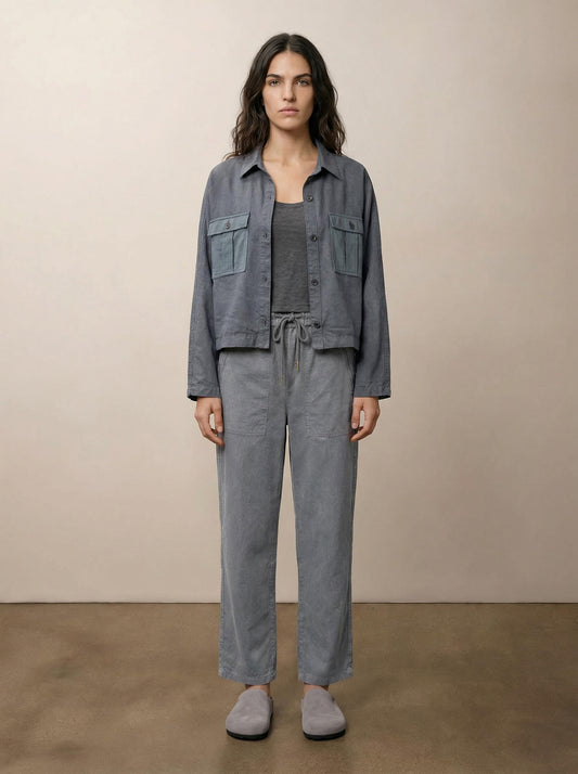 חולצת יוטיליטי שילוב כיסי