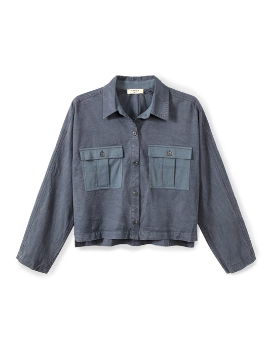 חולצת יוטיליטי שילוב כיסי