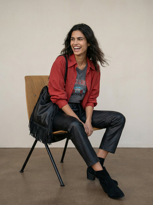 חולצת משי מכופתרת