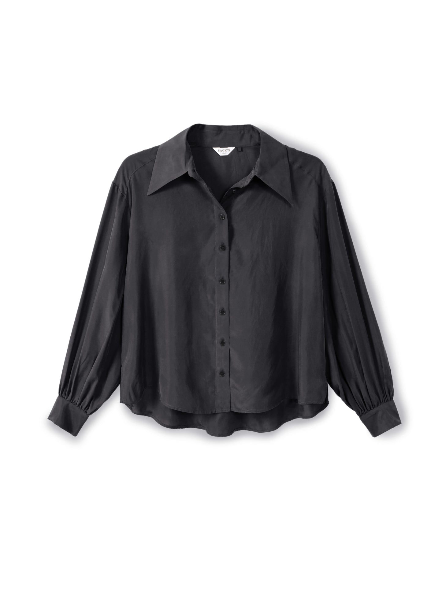 Button-down silk shirt