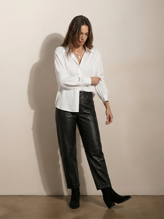 חולצת משי מכופתרת