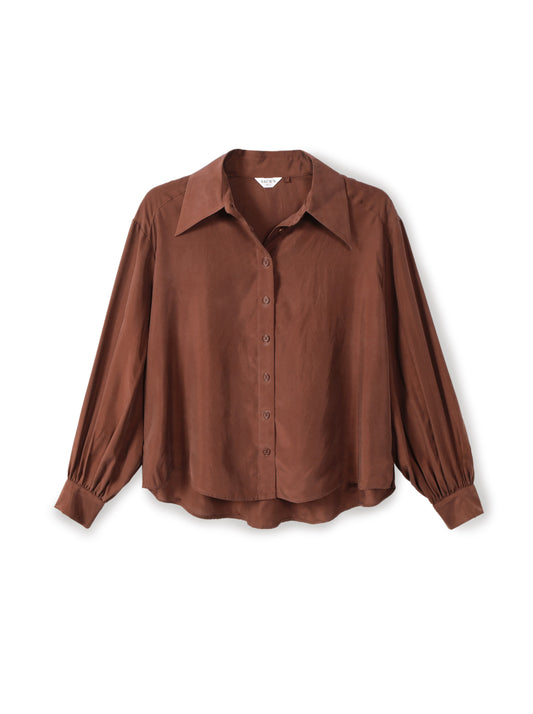 חולצת משי מכופתרת