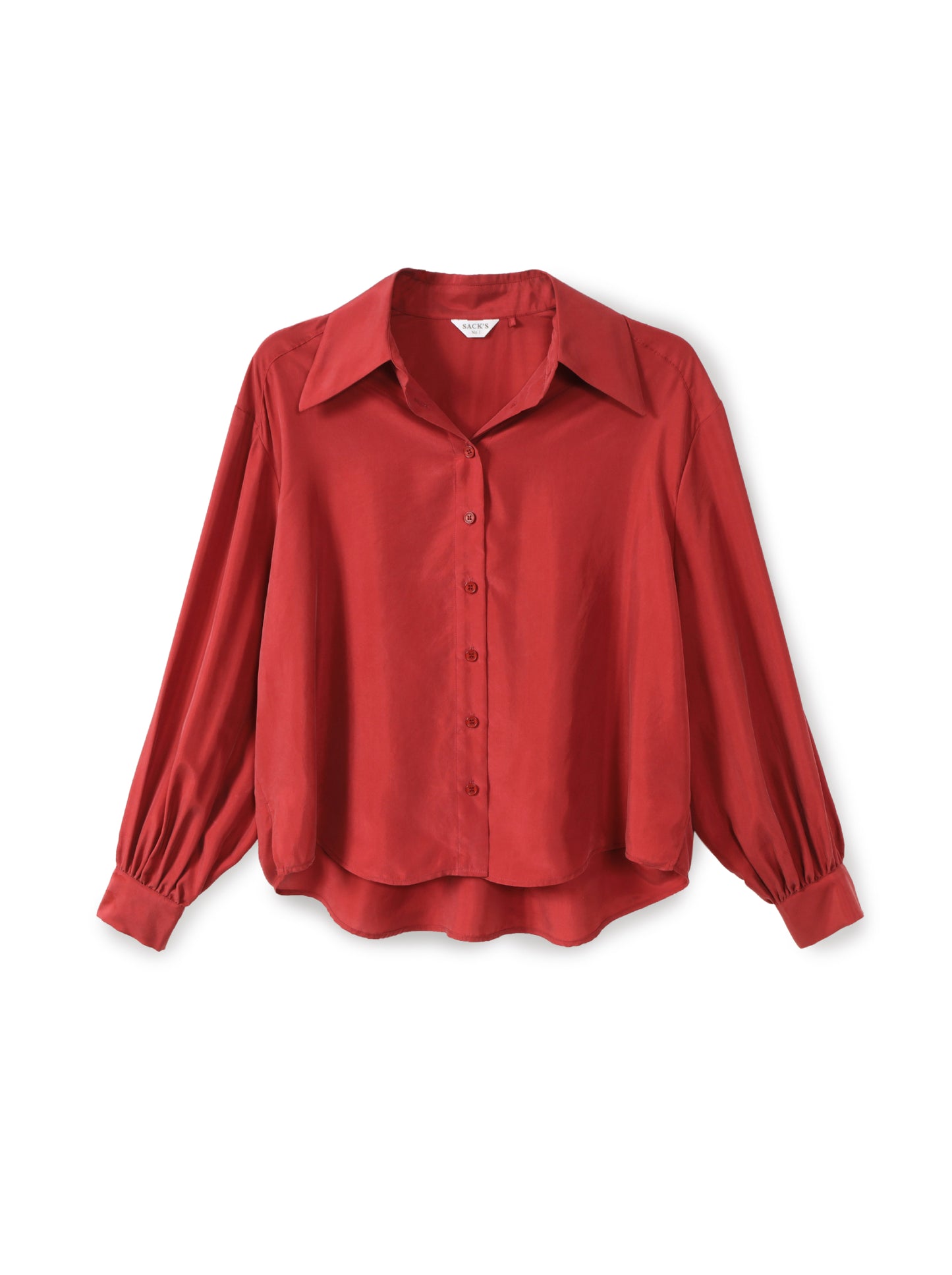 Button-down silk shirt