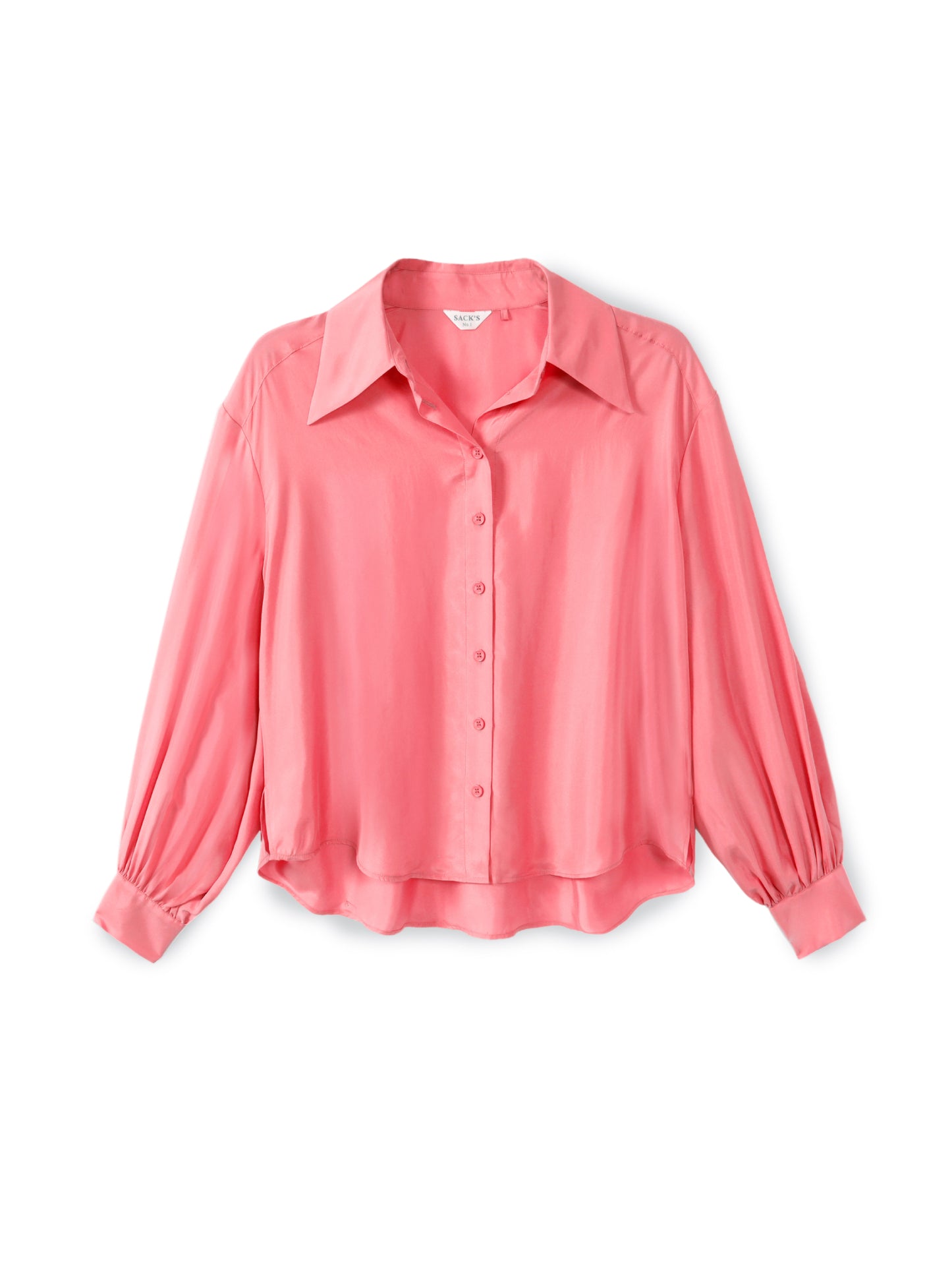 Button-down silk shirt
