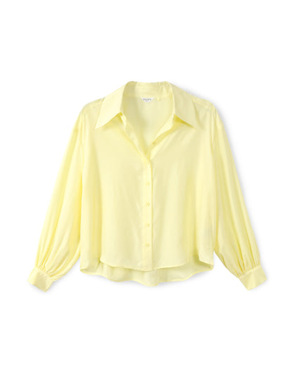 Button-down silk shirt