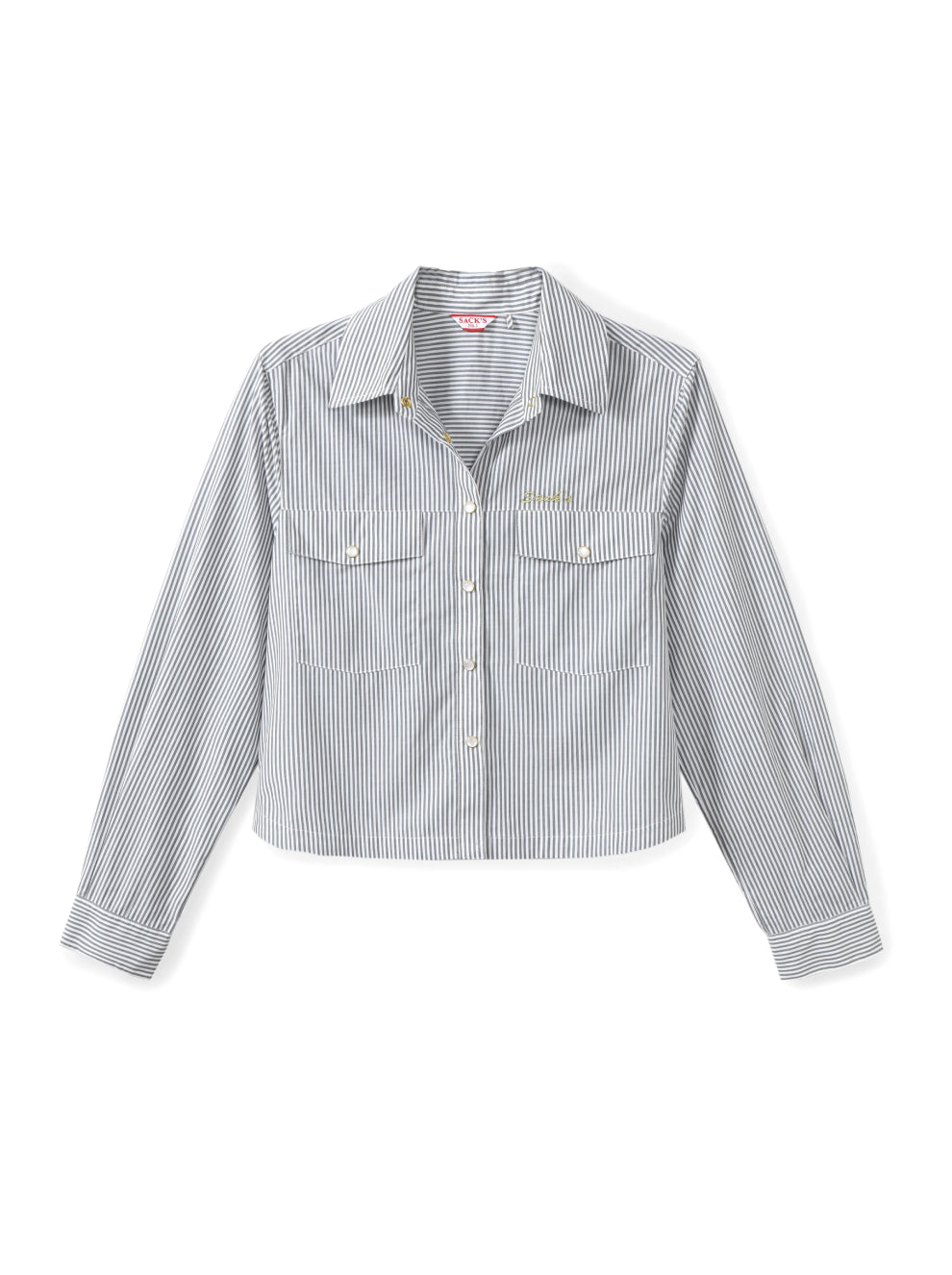 Striped button-down shirt