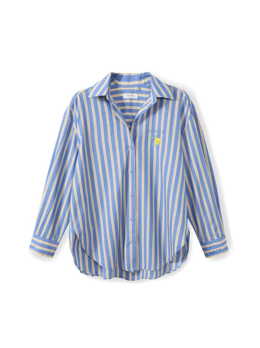 Striped button-down shirt