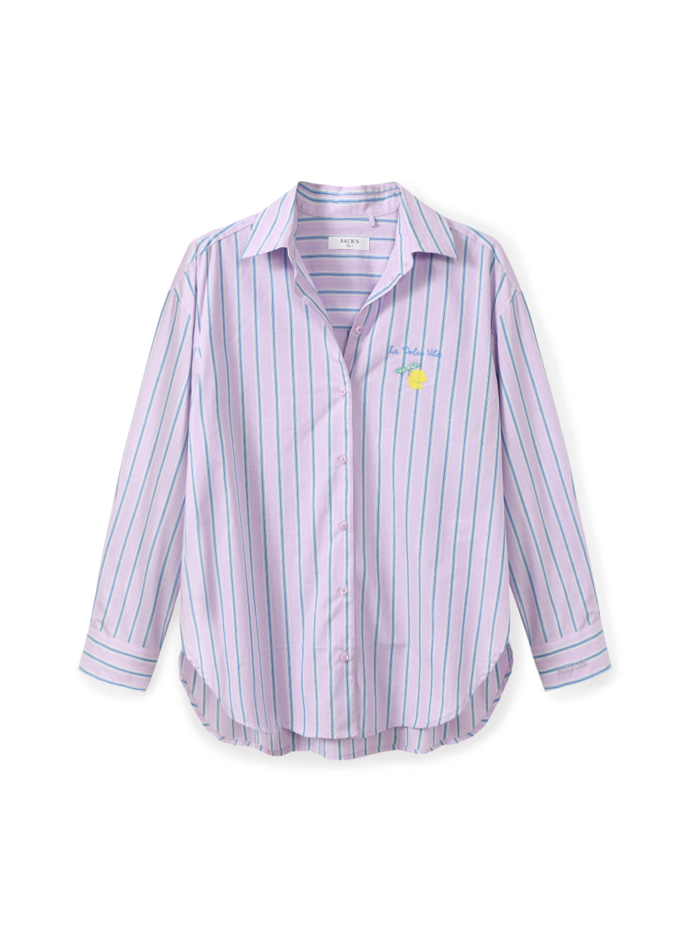 Striped button-down shirt