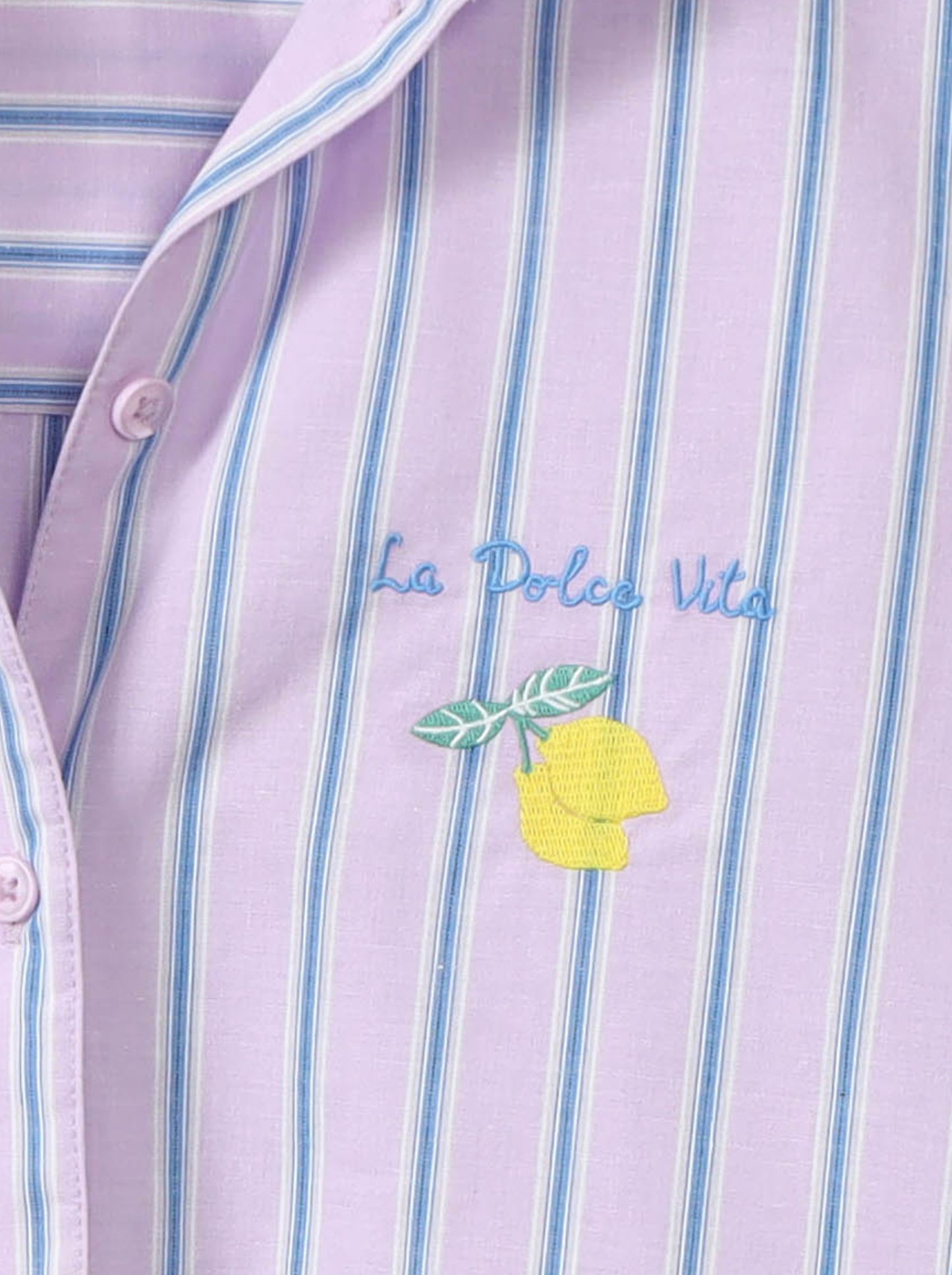 Striped button-down shirt