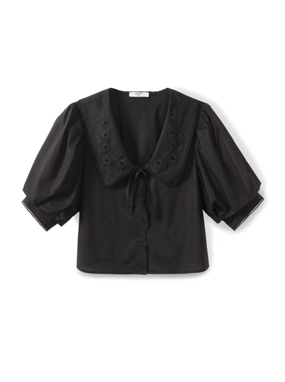 Embroidered Short-sleeved Shirt