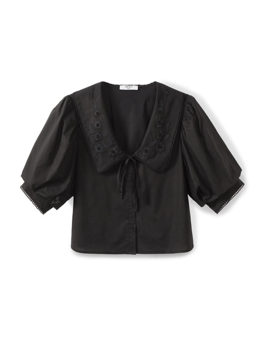 Embroidered Short-sleeved Shirt