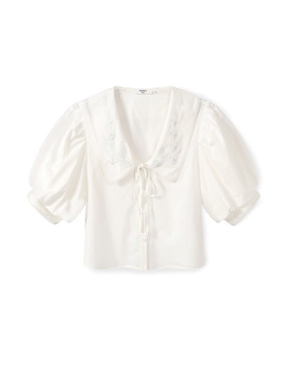 Embroidered Short-sleeved Shirt
