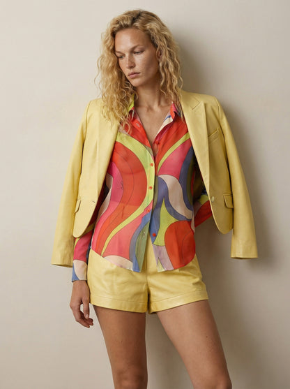 Mesh Button-down shirt