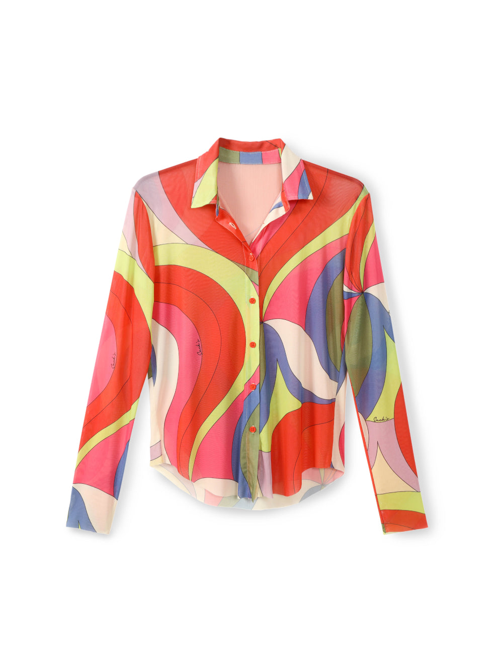 Mesh Button-down shirt