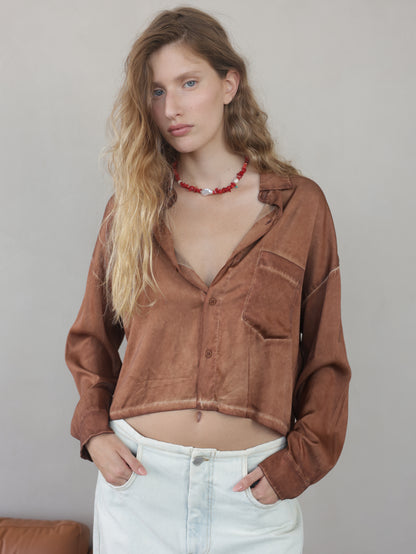 Vintage Wash Crop Shirt