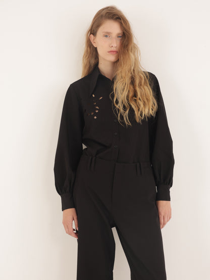 Embroidered Button-Down Shirt