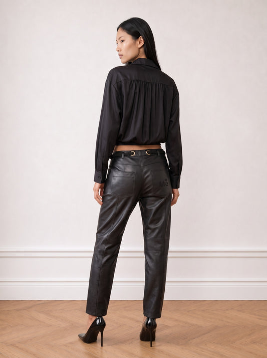 Button-down Crop Top
