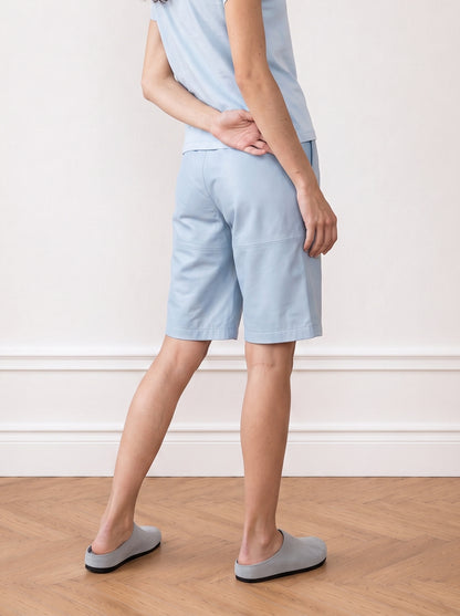 Leather Bermuda shorts