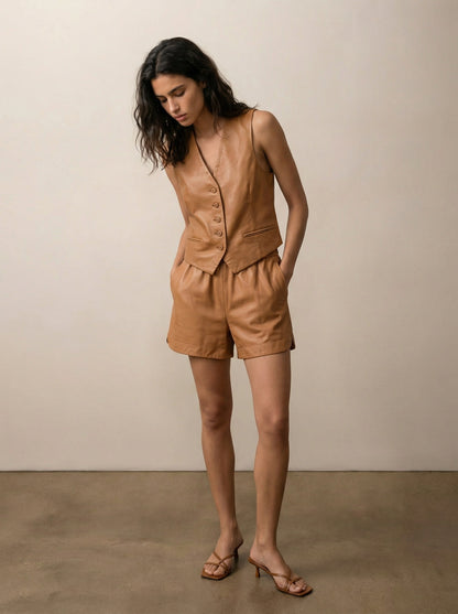 Leather vest