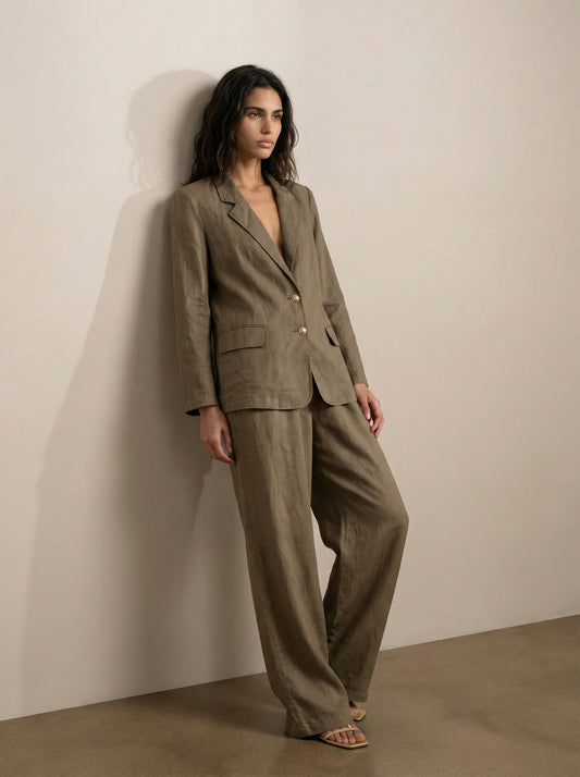 ג'קט פשתן מחויט